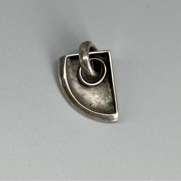 Vintage Modernist Sterling Silver OOAK Abstract Pendant - Picture 8 of 14